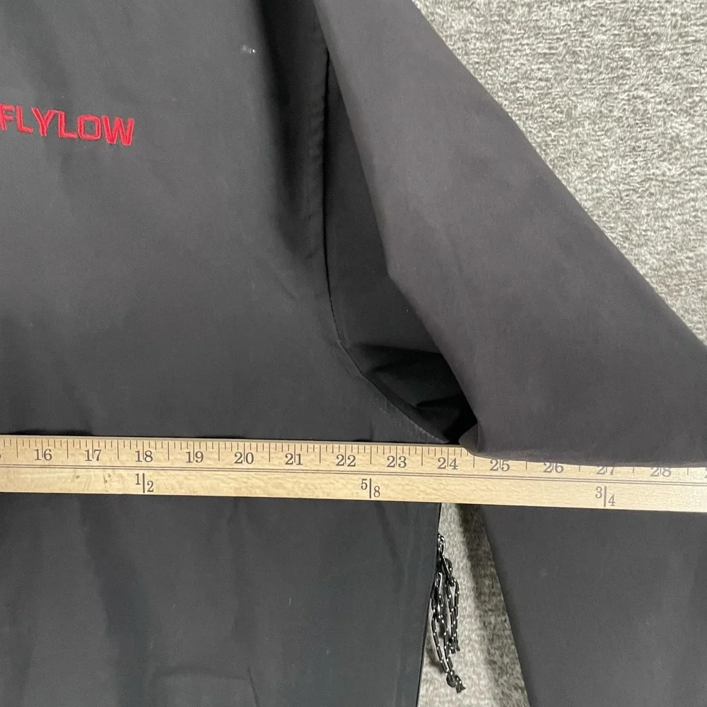 Flylow Higgins Shell Jacket Mens Large Black Hooded Full Zip Ski Snow Waterproof